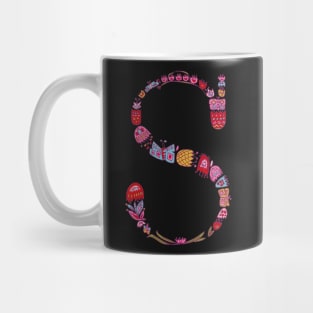 Folksy Letter S Mug